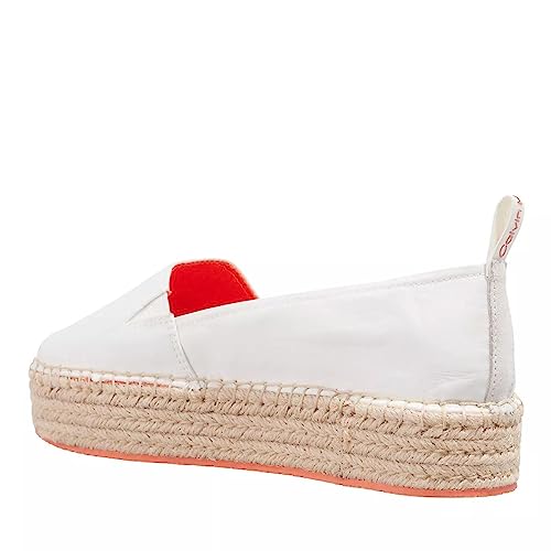 Calvin Klein Jeans Damen Espadrilles Flatform Plateau, Weiß (White), 39 von Calvin Klein Jeans