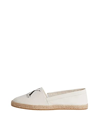 Calvin Klein Jeans Damen Espadrilles Monogram Stoffschuhe, Beige (Ancient White), 40 von Calvin Klein Jeans