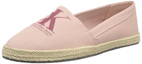 Calvin Klein Jeans Damen Espadrilles Monogram Stoffschuhe, Rosa (Cafe Creme), 37 von Calvin Klein Jeans