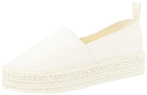 Calvin Klein Jeans Damen Espadrilles Plateau, Weiß (Creamy White/Bright White), 38 von Calvin Klein Jeans