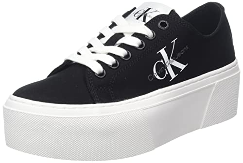 Calvin Klein Jeans Damen Cupsole Sneaker Flatform Plateau, Schwarz (Black), 39 von Calvin Klein Jeans