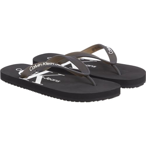 Calvin Klein Jeans Damen Flip Flops Beach Sandal Badeschuhe, Schwarz (Black), 36 von Calvin Klein Jeans