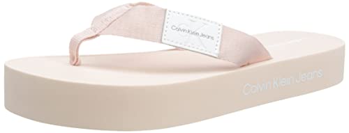 Calvin Klein Jeans Damen Flip Flops Flatform Badeschuhe, Rosa (Peach Blush), 37 von Calvin Klein Jeans