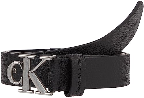 Calvin Klein Jeans Damen Gürtel 2,5 cm Ledergürtel, Schwarz (Black), 90 von Calvin Klein Jeans