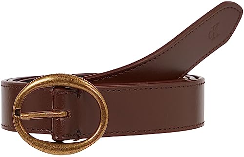 Calvin Klein Jeans Damen Gürtel Classic 2,5 cm Ledergürtel, Braun (Dark Chestnut), 90 von Calvin Klein Jeans