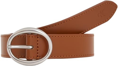 Calvin Klein Jeans Damen Gürtel Classic Round Lthr Belt25Mm aus Leder, Braun (Cognac), 70 cm von Calvin Klein