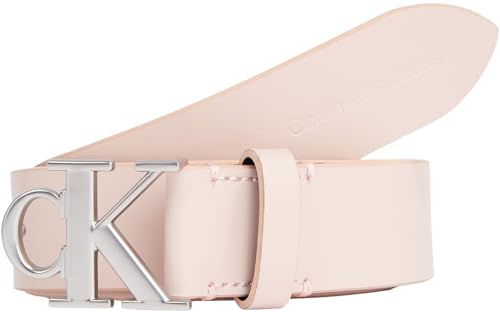 Calvin Klein Jeans Damen Gürtel aus Leder, Rosa (Pale Conch), 115 cm von Calvin Klein