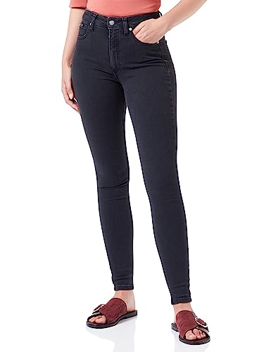 Calvin Klein Jeans Damen HIGH Rise SUPER Skinny Ankle Hose, Denim Black, 25 von Calvin Klein Jeans