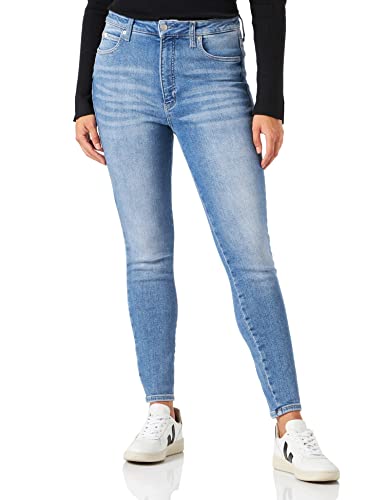 Calvin Klein Jeans Damen HIGH Rise SUPER Skinny Ankle J20J219506 Hosen, Denim (Denim Light), 26W von Calvin Klein
