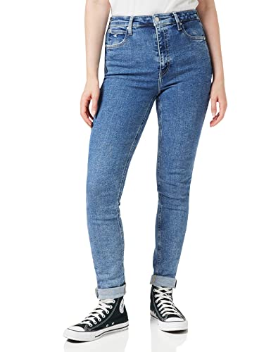 Calvin Klein Jeans Damen HIGH Rise Skinny Jeans, Denim Medium, 33W / 34L von Calvin Klein