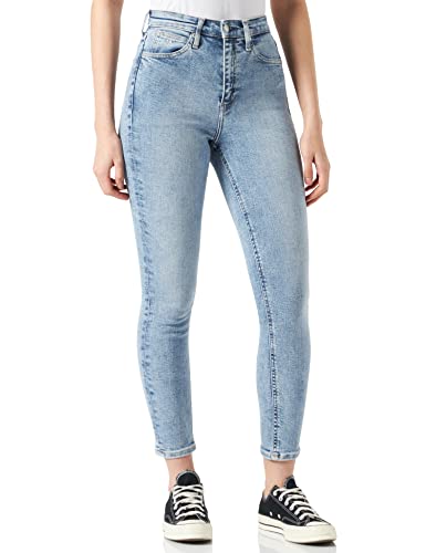 Calvin Klein Jeans Damen High Rise Skinny Knöchel Jeans, Blau (Denim Light), 31W von Calvin Klein