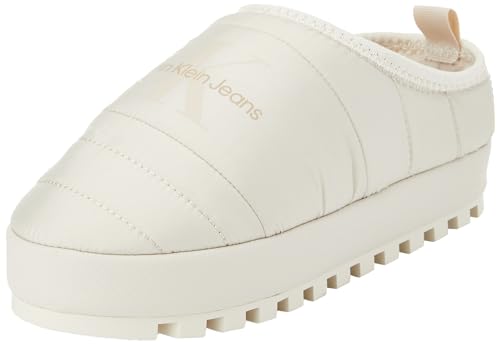 Calvin Klein Jeans Damen Slipper Home Slipper Ny Ml Fad Warm, Beige (Eggshell), 37 EU von Calvin Klein Jeans