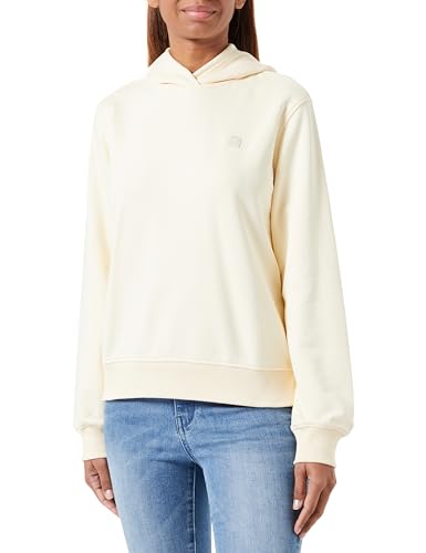 Calvin Klein Jeans Damen Hoodie Ck Embro Badge Regular mit Kapuze, Beige (Vanilla), L von Calvin Klein Jeans