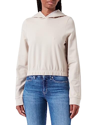 Calvin Klein Jeans Damen Hoodie Milano mit Kapuze, Beige (Plaza Taupe), 3XL von Calvin Klein Jeans