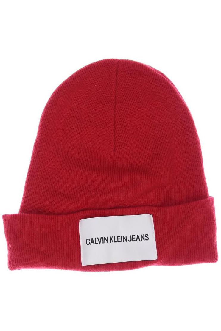 Calvin Klein Jeans Damen Hut/Mütze, rot von Calvin Klein Jeans