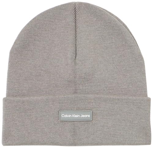 Calvin Klein Jeans Damen INST PATCH BEANIE K60K612322, Grey (Grey Heather), OS von Calvin Klein