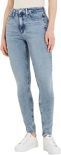Calvin Klein Jeans Damen Jeans High Rise Skinny Fit, Blau (Denim Medium), 31W / 32L von Calvin Klein Jeans
