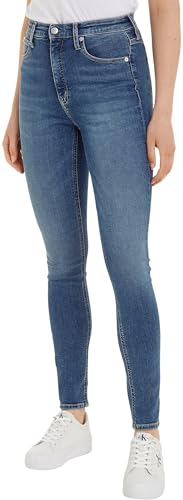 Calvin Klein Jeans Damen Jeans High Rise Skinny Fit, Blau (Denim Medium), 32W / 32L von Calvin Klein Jeans