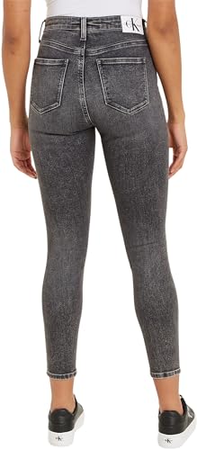 Calvin Klein Jeans Damen Jeans High Rise Super Skinny Ankle Super Skinny Fit, Grau (Denim Grey), 31W von Calvin Klein Jeans