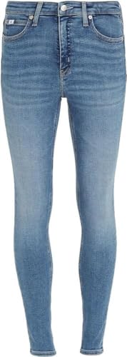 Calvin Klein Jeans Damen Jeans Mid Rise Skinny Fit, Blau (Denim Light), 31W / 34L von Calvin Klein Jeans