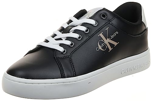 Calvin Klein Jeans Damen Cupsole Sneaker Classic Fluo Contrast Wn Schuhe, Schwarz (Black/Ancient White), 37 von Calvin Klein Jeans