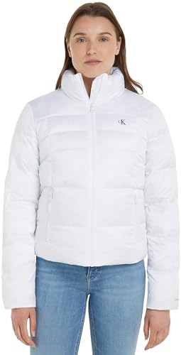 Calvin Klein Jeans Damen Jacke Short Fitted Jacket Steppjacke, Weiß (Bright White), M von Calvin Klein Jeans