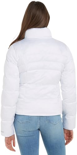 Calvin Klein Jeans Damen Jacke Short Fitted Jacket Steppjacke, Weiß (Bright White), XXXL von Calvin Klein Jeans