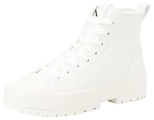 Calvin Klein Damen Hybrid Sneaker Nappa High Top, Weiß (Bright White), 37 von Calvin Klein