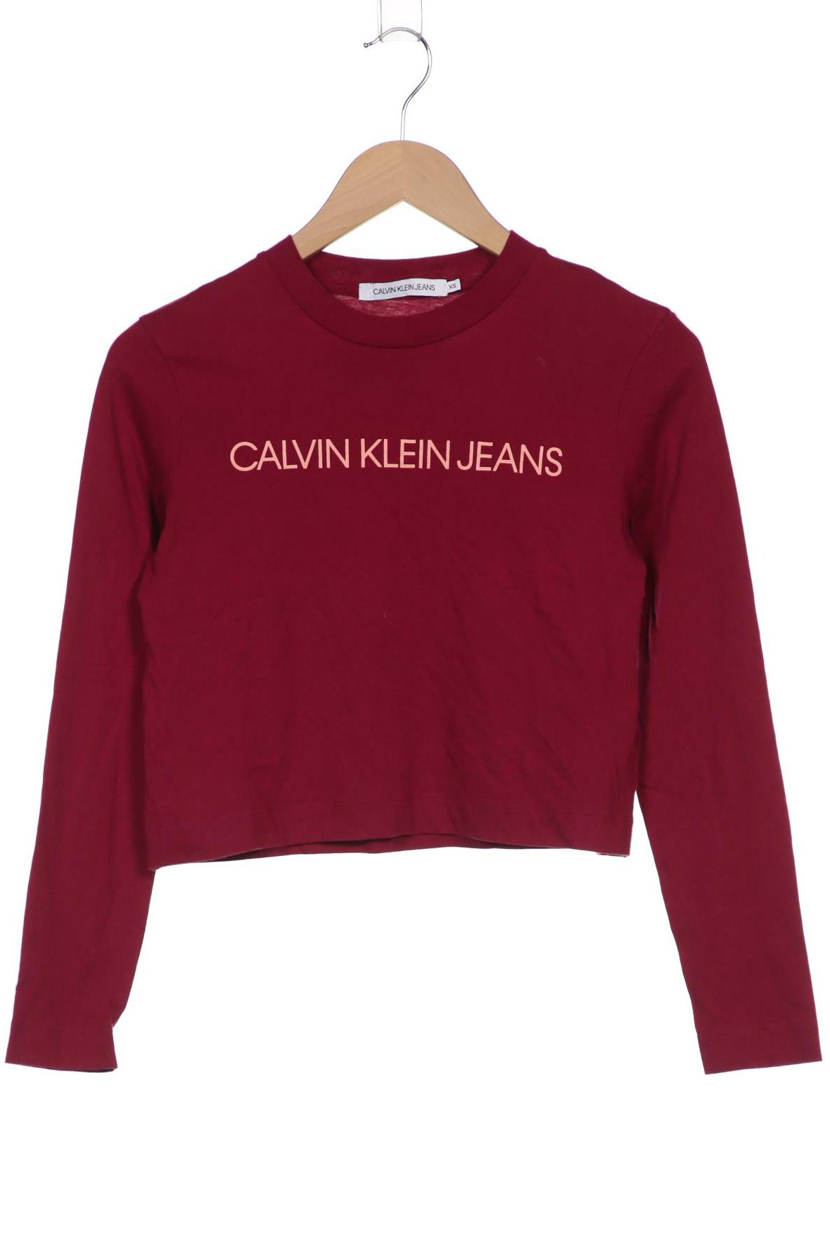 Calvin Klein Jeans Damen Langarmshirt, bordeaux von Calvin Klein Jeans