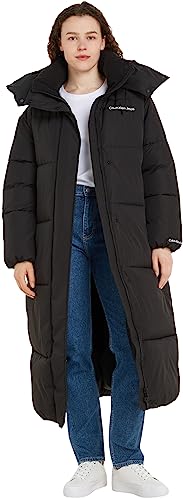 Calvin Klein Jeans Damen Non DOWN Oversized Long Puffer J20J221888 Gepolsterte Mäntel, Schwarz (Ck Black), L von Calvin Klein Jeans