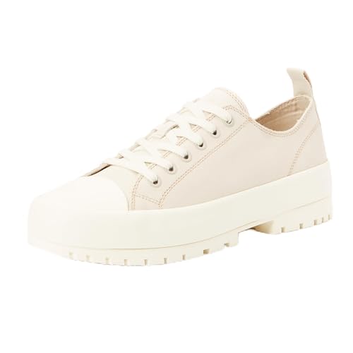 Calvin Klein Damen Hybrid Sneaker Laceup Suede Low Top, Elfenbein (Eggshell/Creamy White), 37 von Calvin Klein