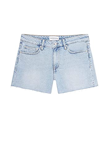 Calvin Klein Jeans Damen MID Rise Shorts, Denim Light, 27W von Calvin Klein Jeans