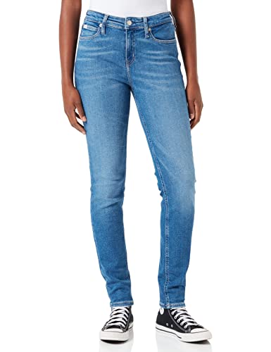 Calvin Klein Jeans Damen Mid Rise Skinny Jeans, Denim Medium, 32 W/32 L von Calvin Klein Jeans