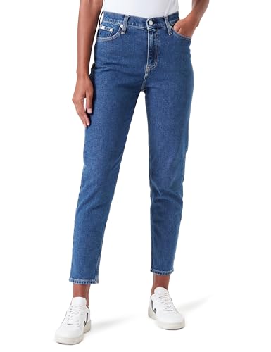 Calvin Klein Jeans Mom Jean Konisch Zulaufend, Damen, Denim (Denim Dark), 28W von Calvin Klein