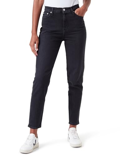 Calvin Klein Jeans Damen MOM Jean J20J221659 Konisch zulaufend, Denim (Denim Black), 36W von Calvin Klein Jeans