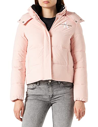 Calvin Klein Jeans Damen MONOLOGO MW Short Puffer Gepolsterte Jacken, Pink Blush, S von Calvin Klein Jeans