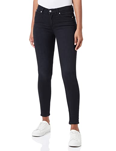 Calvin Klein Jeans Damen MID Rise Skinny Ankle J20J219537 Hosen, Denim (Denim Black), 24W von Calvin Klein