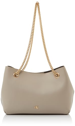 Calvin Klein Damen Mnml Mngrm CHN Shldr Lv04F3205G Crossover, Brown (Chateau) von Calvin Klein