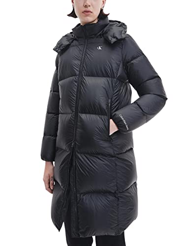 Calvin Klein Jeans Damen MW DOWN Long Puffer J20J219820 Daunenmäntel, Schwarz (Ck Black), L von Calvin Klein Jeans