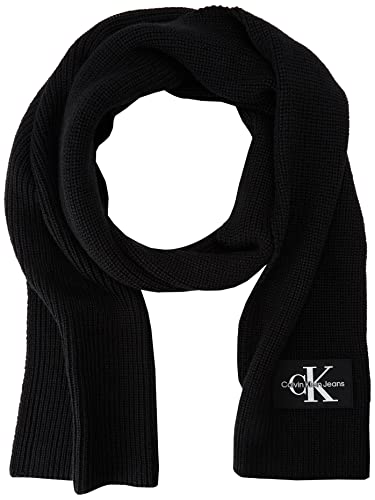 Calvin Klein Jeans Damen MONOLOGO Patch Scarf K60K610143 Schals, Schwarz (Black), OS von Calvin Klein Jeans