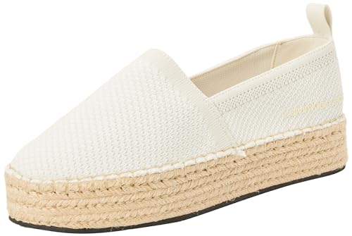 Calvin Klein Jeans Damen Espadrilles Plateau, Weiß (Creamy White/Bright White), 40 von Calvin Klein Jeans