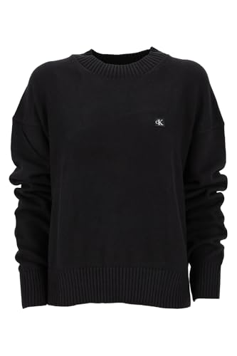 Calvin Klein Jeans Damen CK EMBRO BADGE SWEATER J20J222987, Black (CK Black), 3XL von Calvin Klein Jeans