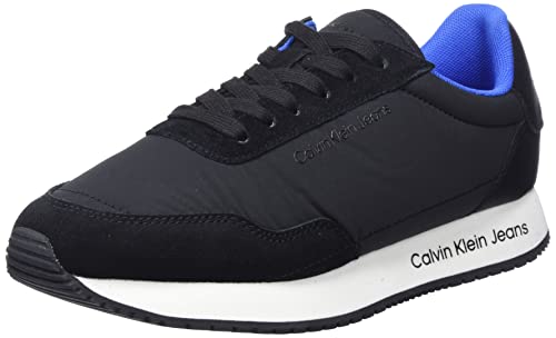 Calvin Klein Jeans Damen Runner Sneaker Retro Softny Sportschuhe, Schwarz (Black/Imperial Blu), 39 von Calvin Klein Jeans