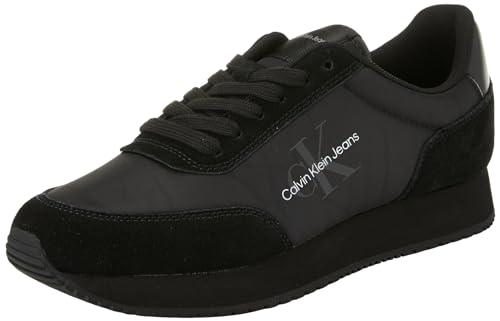 Calvin Klein Jeans Damen Runner Sneaker Retro Runner Low Lace Ny Ml low, Schwarz (Triple Black), 36 EU von Calvin Klein Jeans