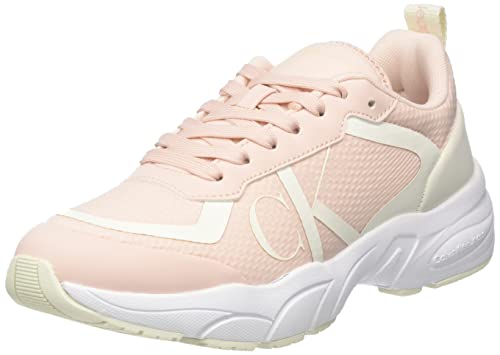 Calvin Klein Jeans Damen Runner Sneaker Retro Tennis Over Mesh Wn Sportschuhe, Rosa (Peach Blush/Creamy White), 38 von Calvin Klein Jeans