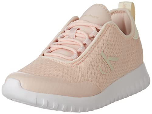 Calvin Klein Jeans Damen Runner Sneaker Spor Run Eva Slipon Over Mesh Sportschuhe, Rosa (Peach Blush/Creamy White), 41 von Calvin Klein Jeans