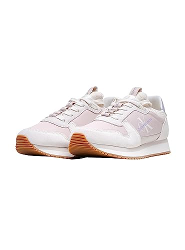 Calvin Klein Jeans Damen Runner Sneaker Sportschuhe, Mehrfarbig (Creamy White/Eggshell), 38 von Calvin Klein Jeans