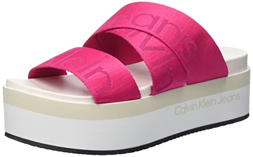 Calvin Klein Jeans Damen Sandalen Flatform Plateau, Rosa (Raspberry Sorbet), 39 von Calvin Klein Jeans