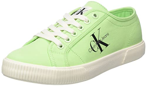 Calvin Klein Jeans Damen Vulcanized Sneaker Essential Vulcano Monogram Schuhe, Grün (Live Mist), 39 von Calvin Klein