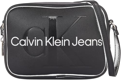 Calvin Klein Jeans Damen Sculpted Camera Bag 18 Mono Crossovers, Schwarz/Metallic-Logo von Calvin Klein Jeans